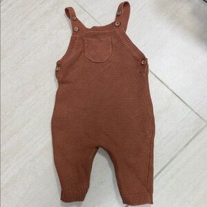 Adorable Brown Knit Overalls for Kids